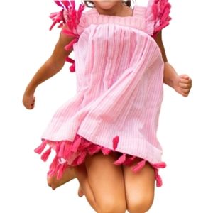 Pink Tassel Kids Dress